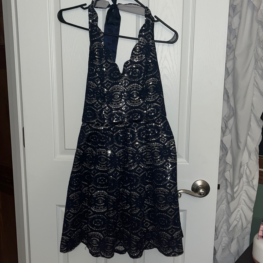 B. Darlin Navy & Sequin Dress.